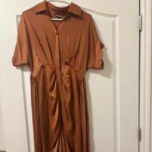 Steve Madden Burnt Orange Midi Dress